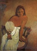 Paul Gauguin The Girl Holding fan oil